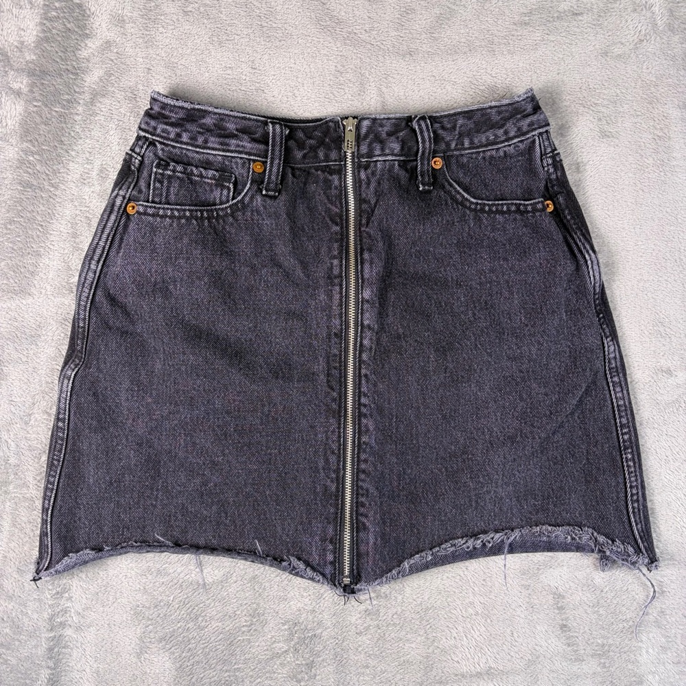 Abercrombie & Fitch Zoe Vintage A-Line Denim Jean Skirt Women's 27/4 Black